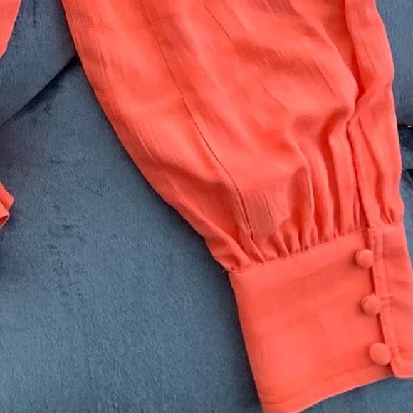 Highline Collective Coral Ruffle Peasant Top - Picture 3 of 5